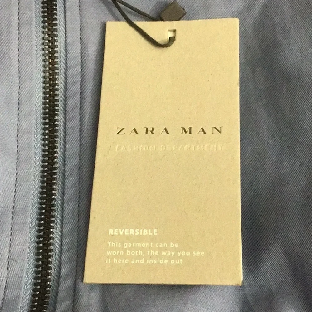 NWT Zara Men's Reversible Cotton Blend Aztec Zip Up Jacket Size Medium